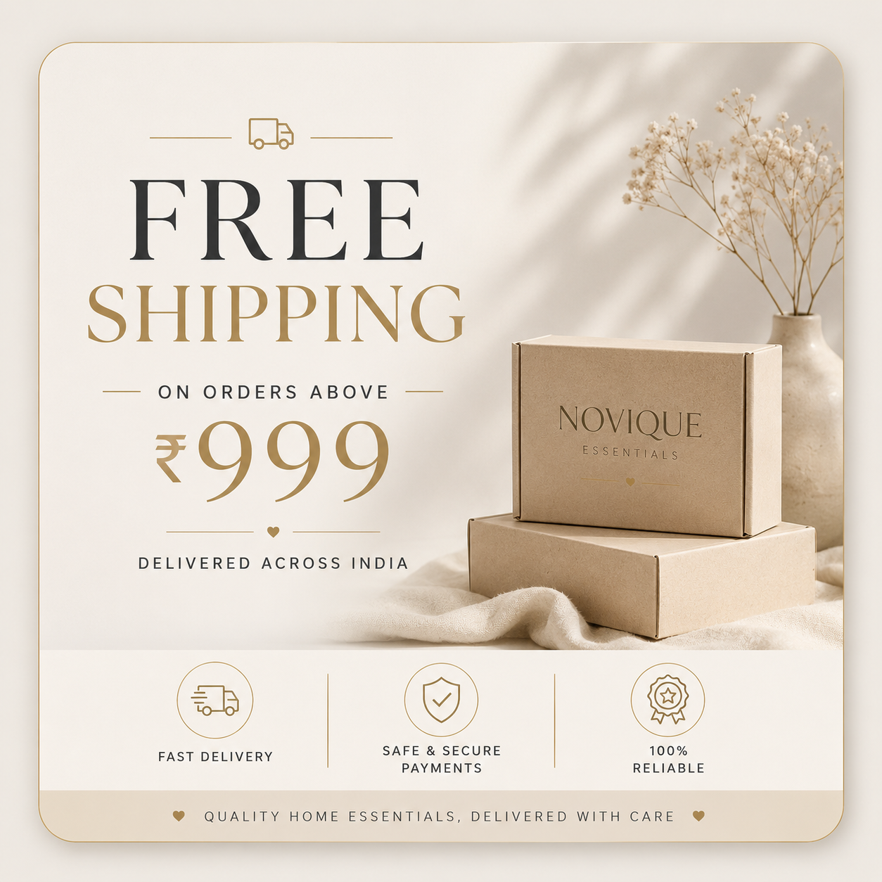 Free shipping above 999₹
